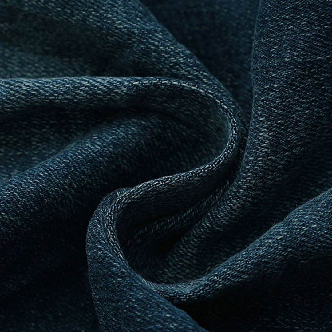 Mid-Rise Straight Leg Denim Pants