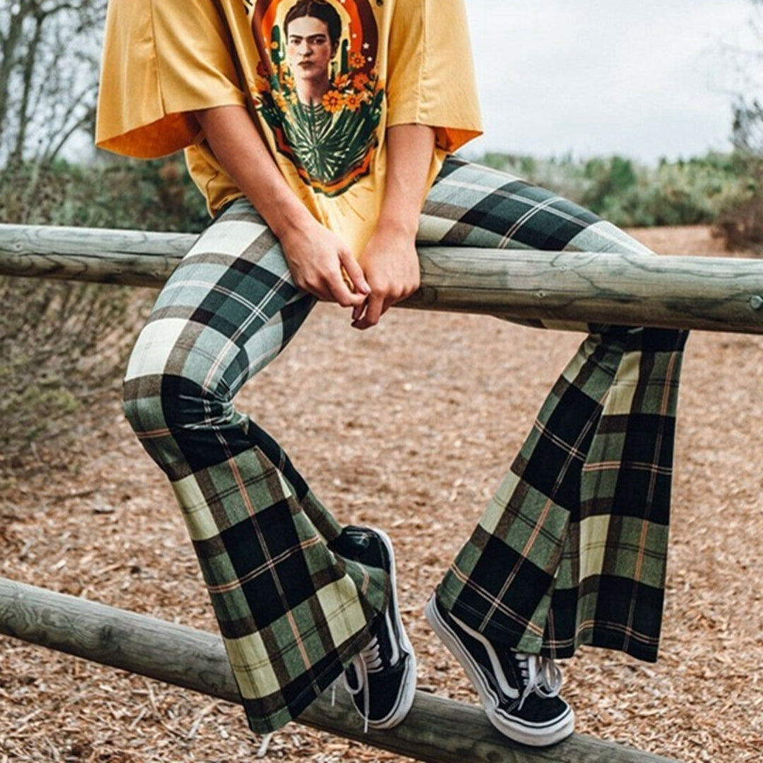 High Waist Flared Trousers