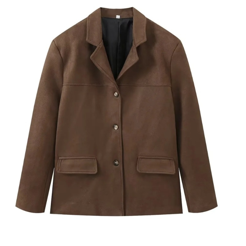 Women's retro loose casual long-sleeved suit