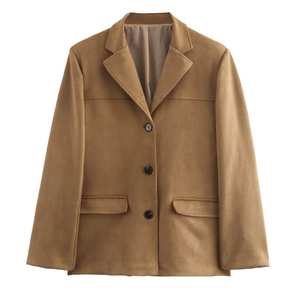 Women's retro loose casual long-sleeved suit