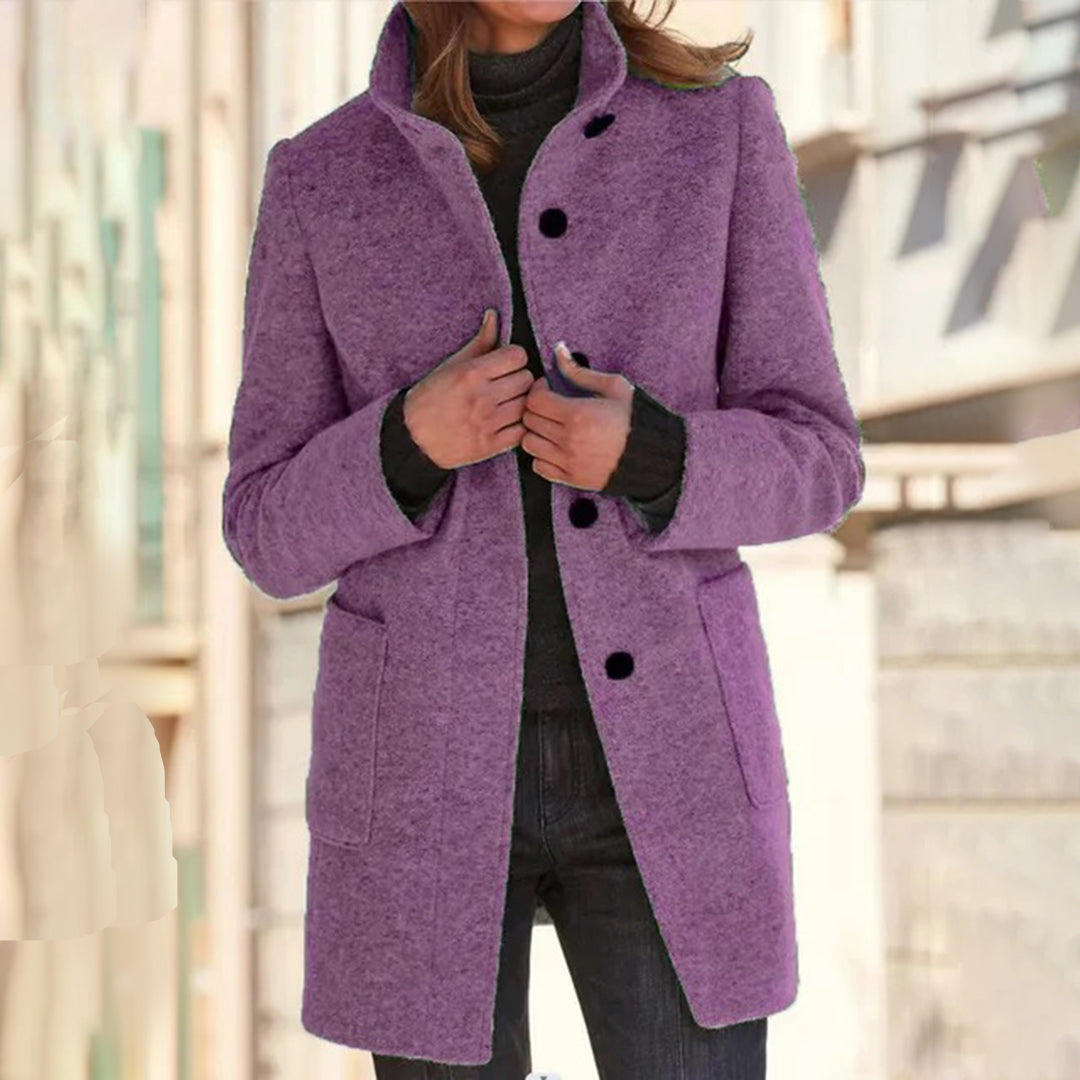 Women's retro woolen plush coat