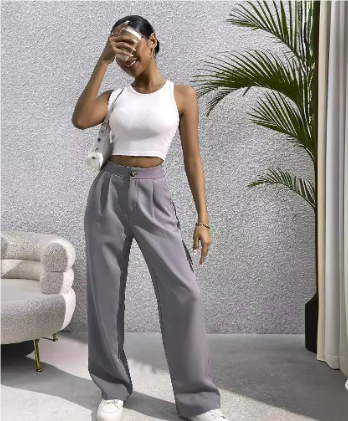 Women's higwaist wide leg pants