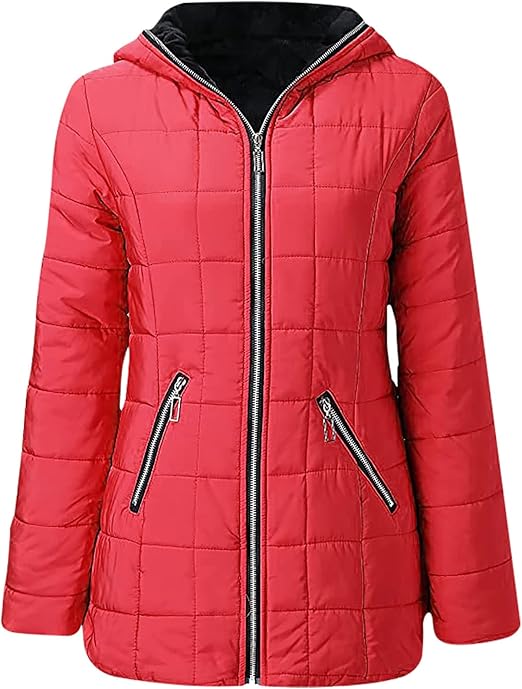 Women's hooded padded jacket with lining
