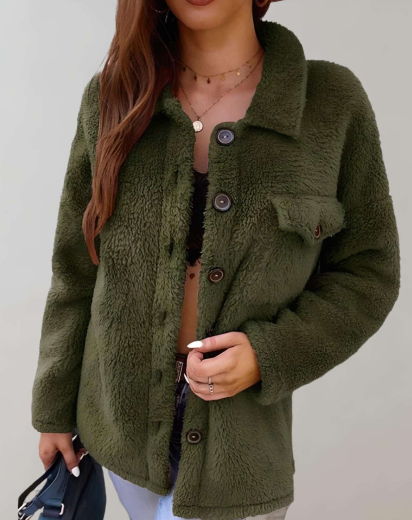 Turtleneck women's winter coat