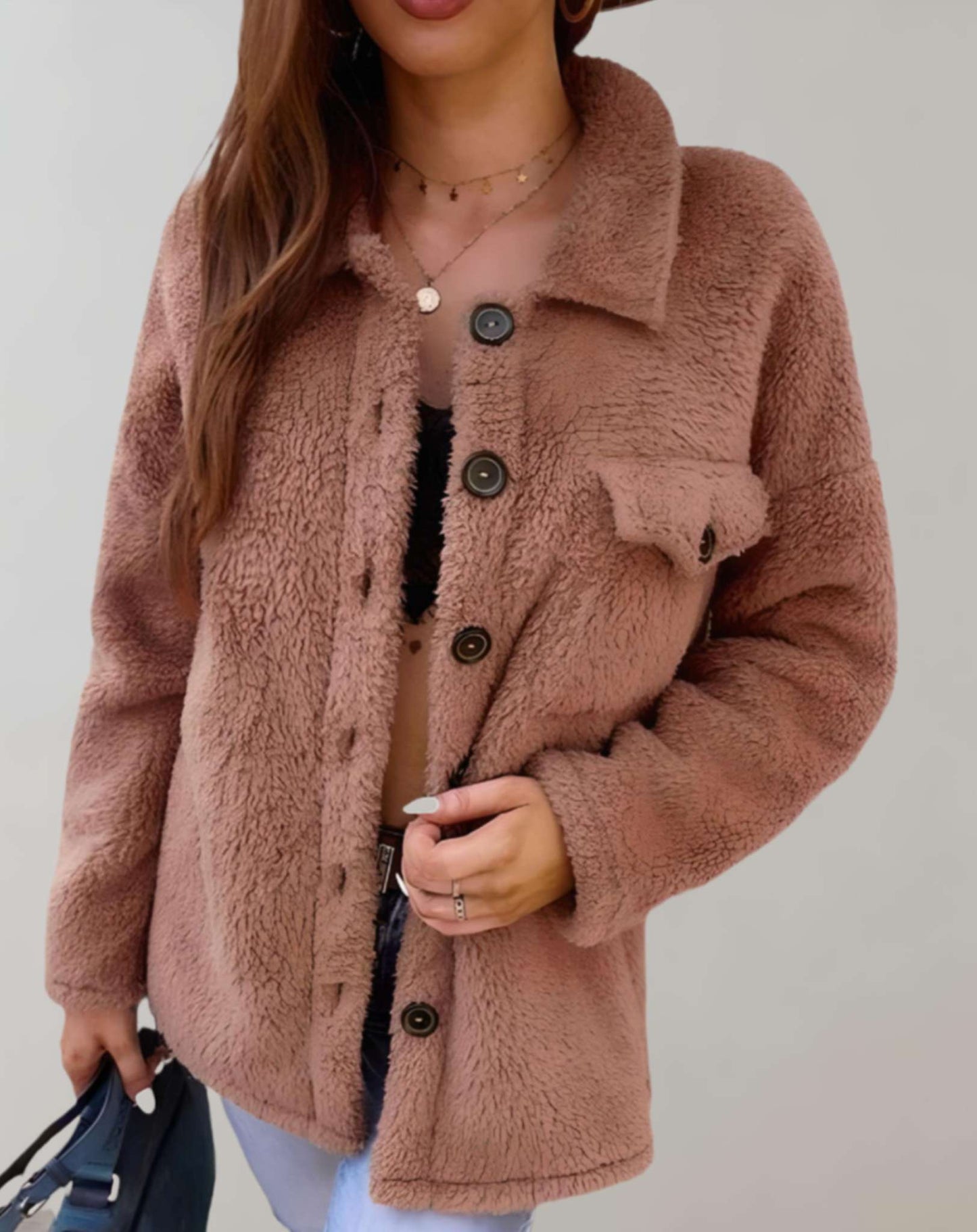 Turtleneck women's winter coat