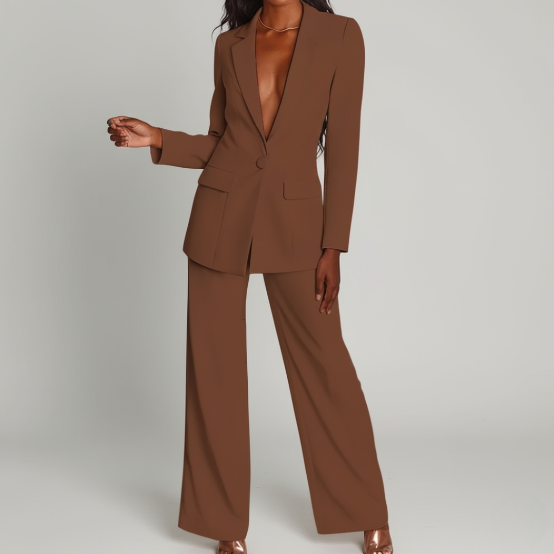 Women's sleek tailored suit set