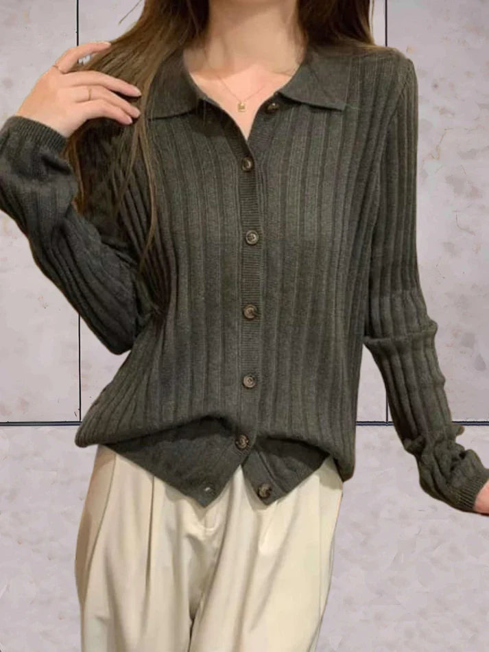 Polo Collar Luxury Sweater