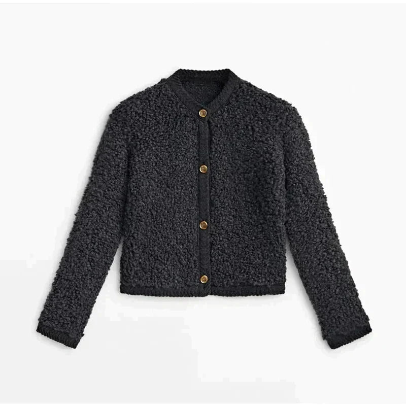 Women's large size lamb wool jacket