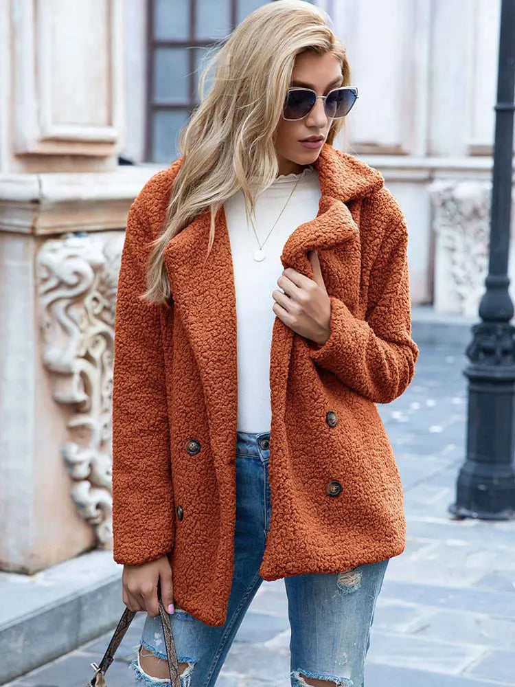 Women's oversized teddy coat