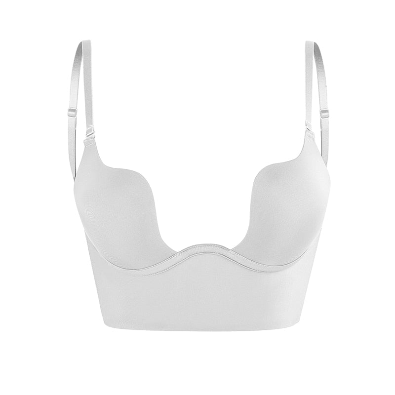 Women’s Backless Bra – Longline Seamless Fit – Molded Cups – Adjustable Straps