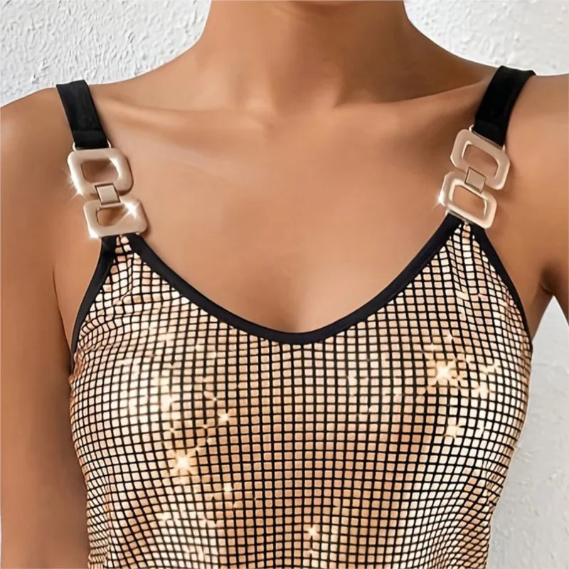 Women's chain strap camisole top