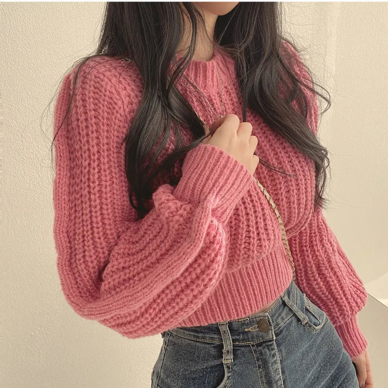 Women's cropped sweater