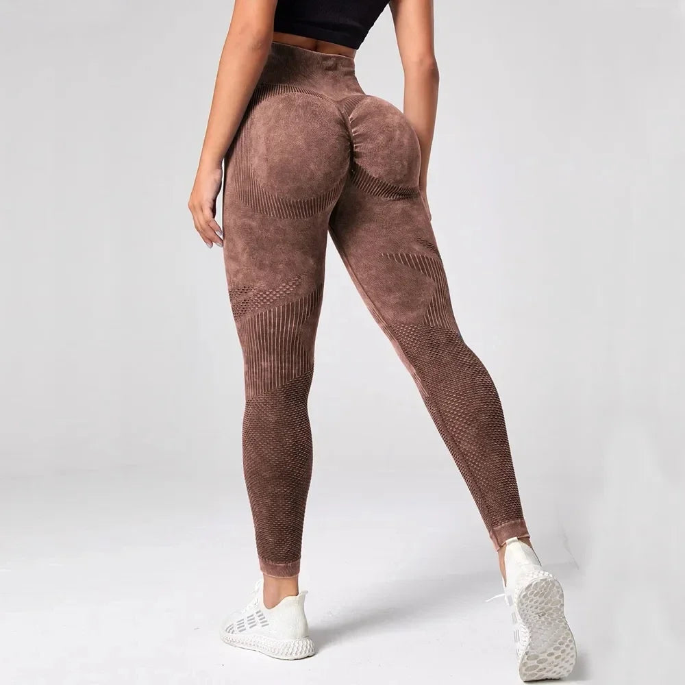 High waist push up seamless fitness leggings