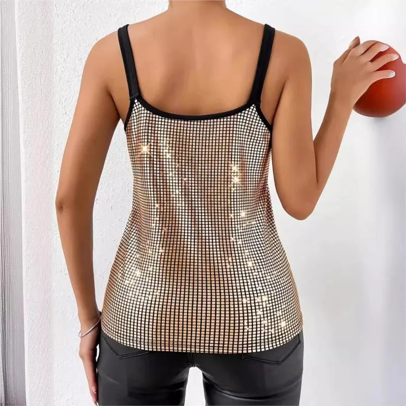 Women's chain strap camisole top