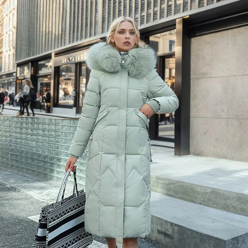 Women's winter parka overcoat