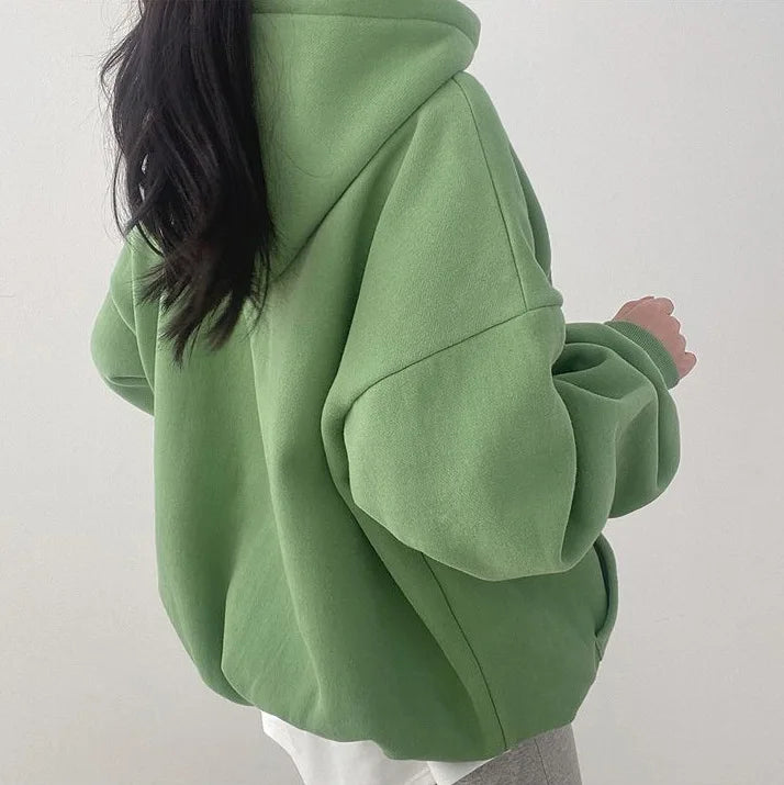 Women’s Oversized Hoodie – Cotton Blend – Relaxed Fit – Kangaroo Pocket – Drawstring Hood