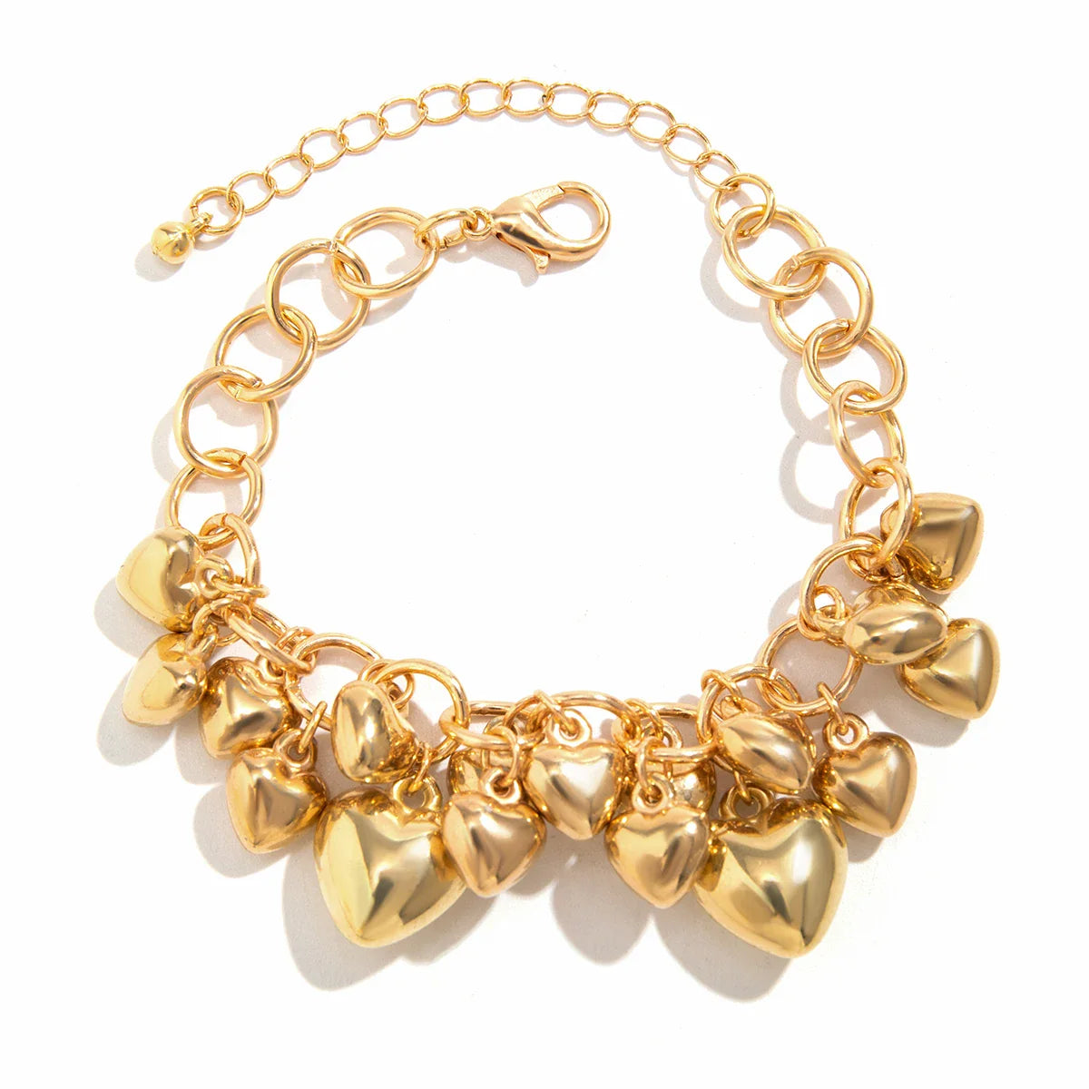 Marie - women's heart pendant chain bracelet
