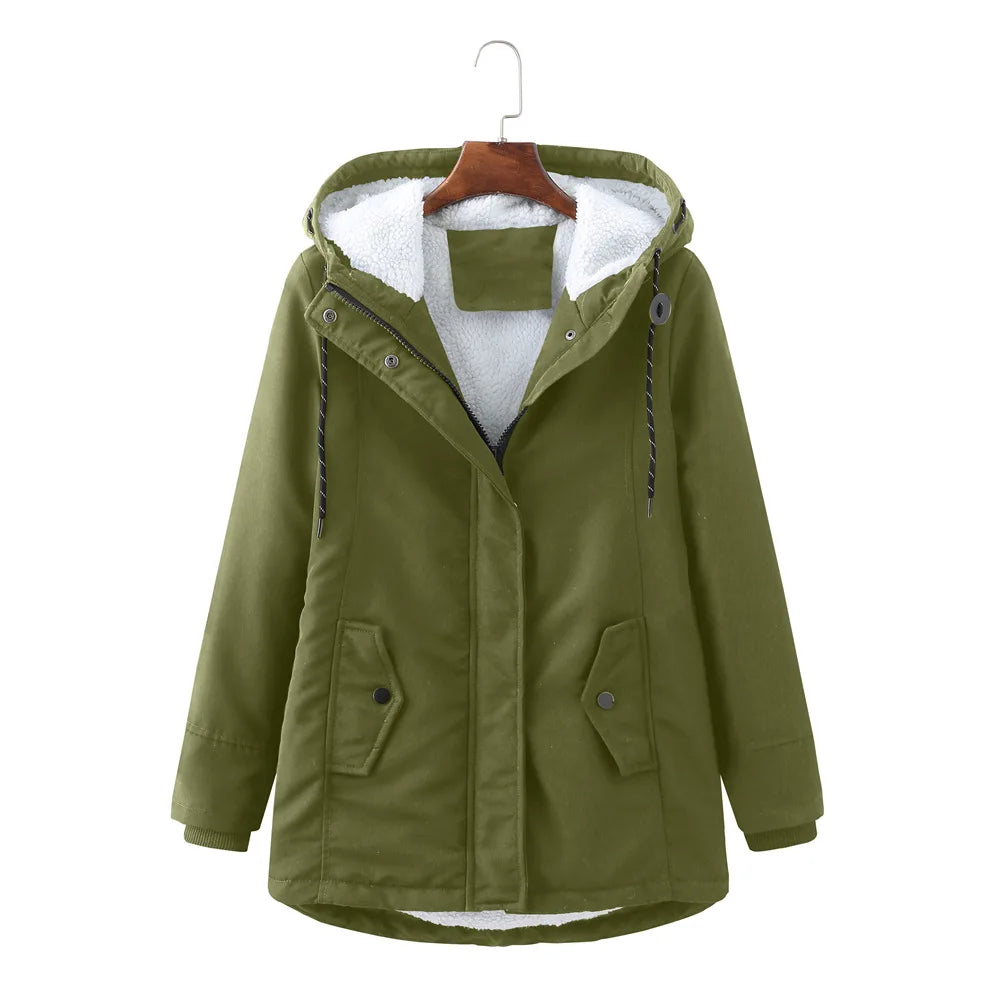 Plush Velvet Lined Winter Parka