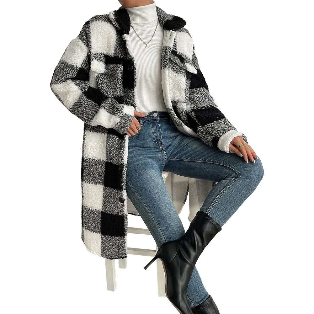 Women's plaid tartan shacket