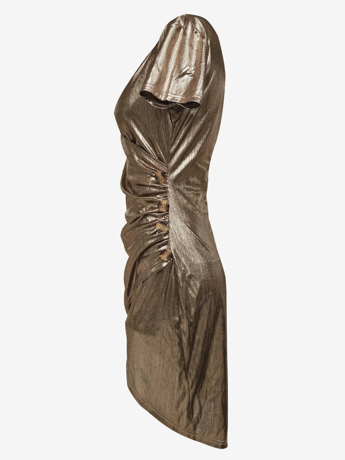 Elegant Fitted V-Neck Wrap Dress