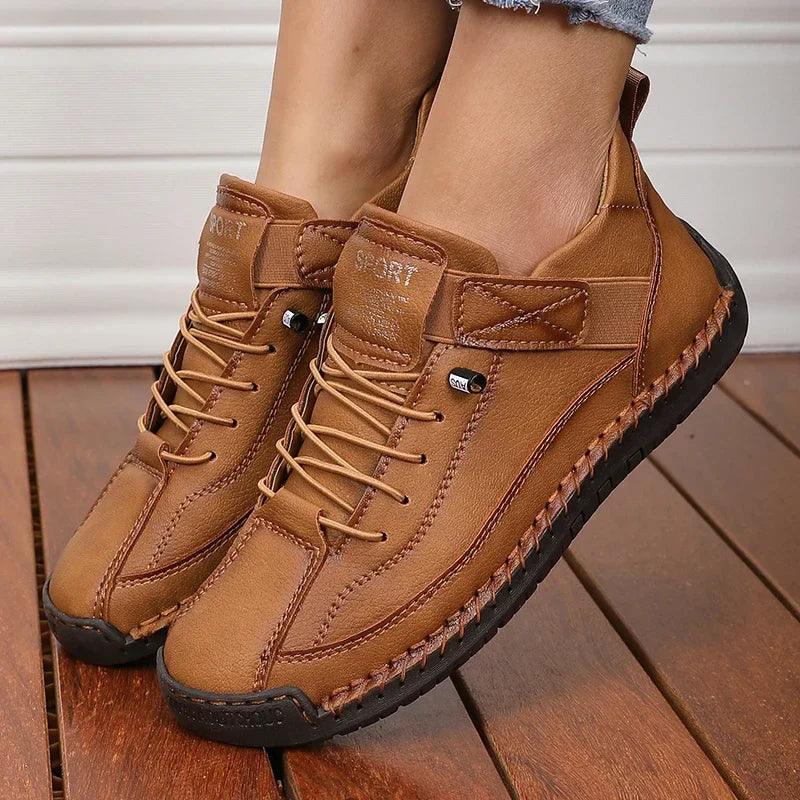 Women’s Mid-Calf Boots – Lace-Up – Water-Resistant – Anti-Slip Sole – Casual Fit
