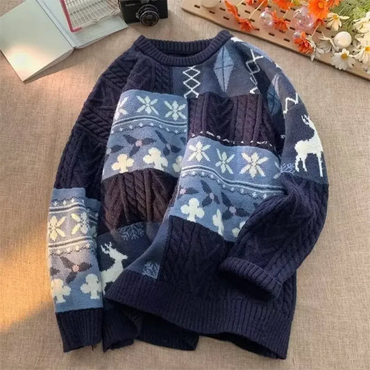 Printed Knitted Trendy Cute Sweater