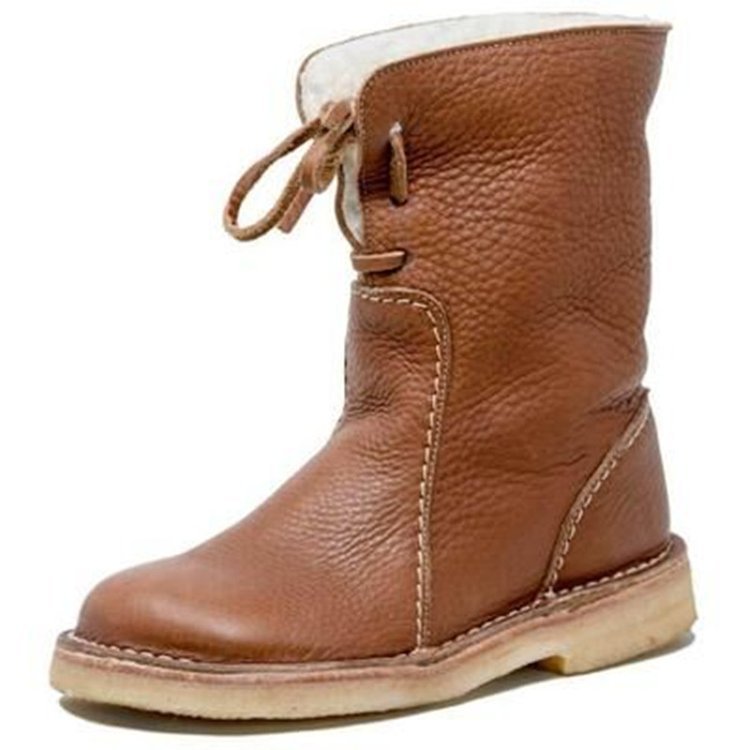 Women's casual lace-up snow boots