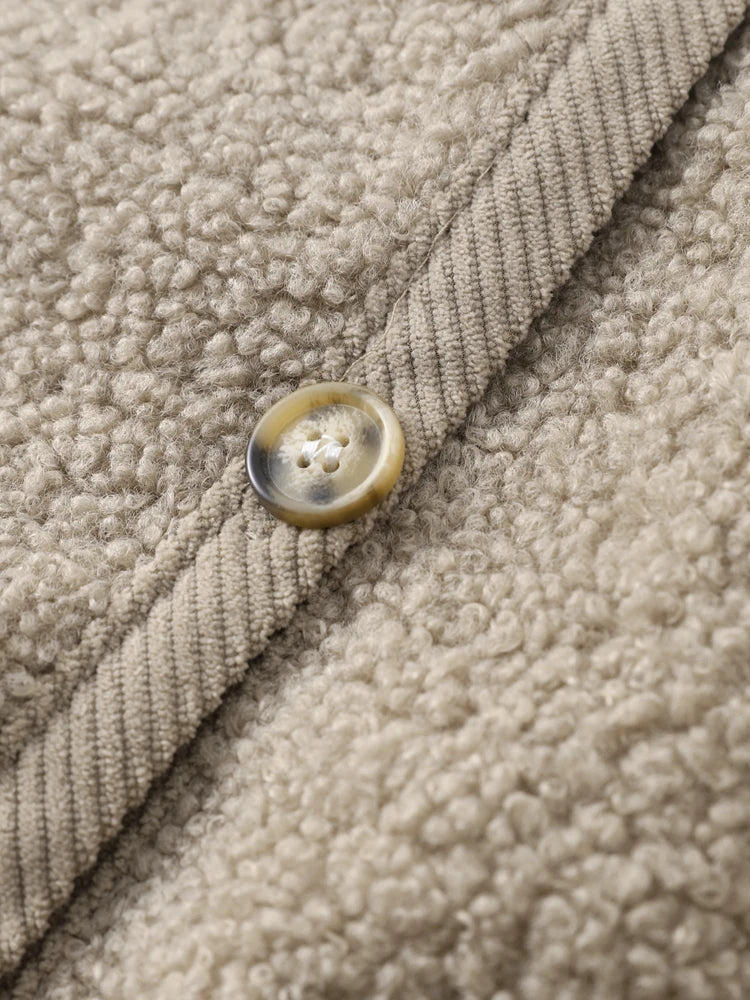 Women's large size lamb wool jacket