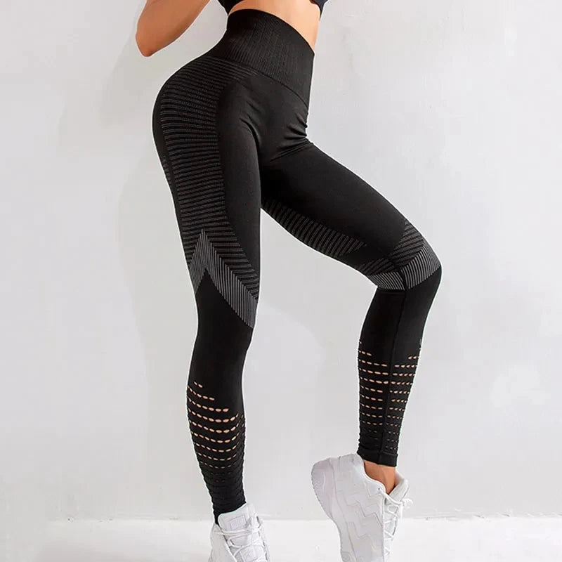 High Waist Hollow Yoga Pants
