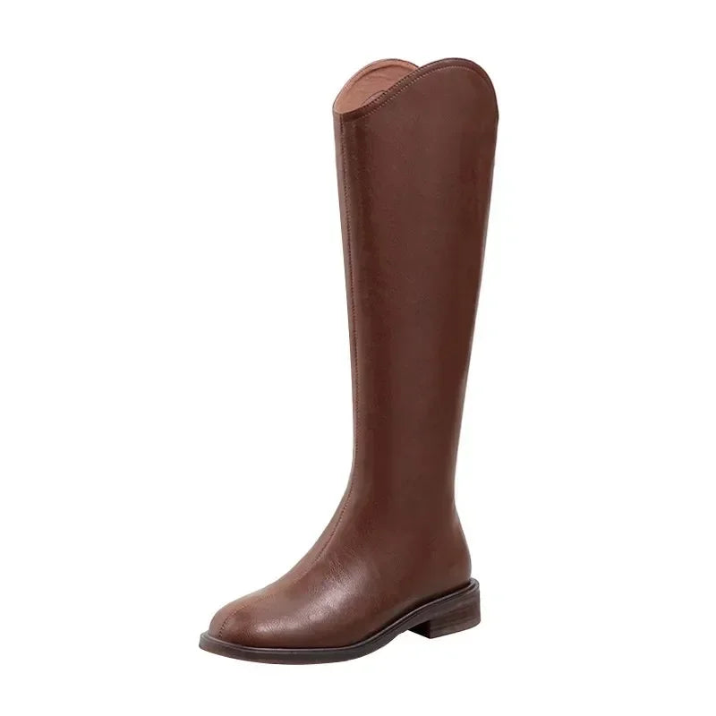 Women's knee-high faux leather boots