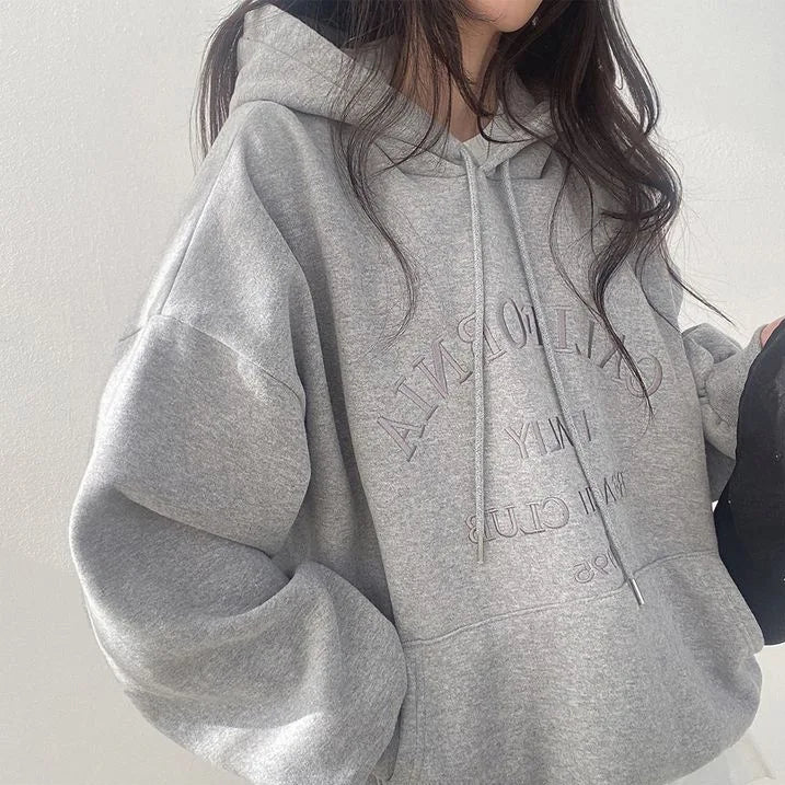 Women’s Oversized Hoodie – Cotton Blend – Relaxed Fit – Kangaroo Pocket – Drawstring Hood