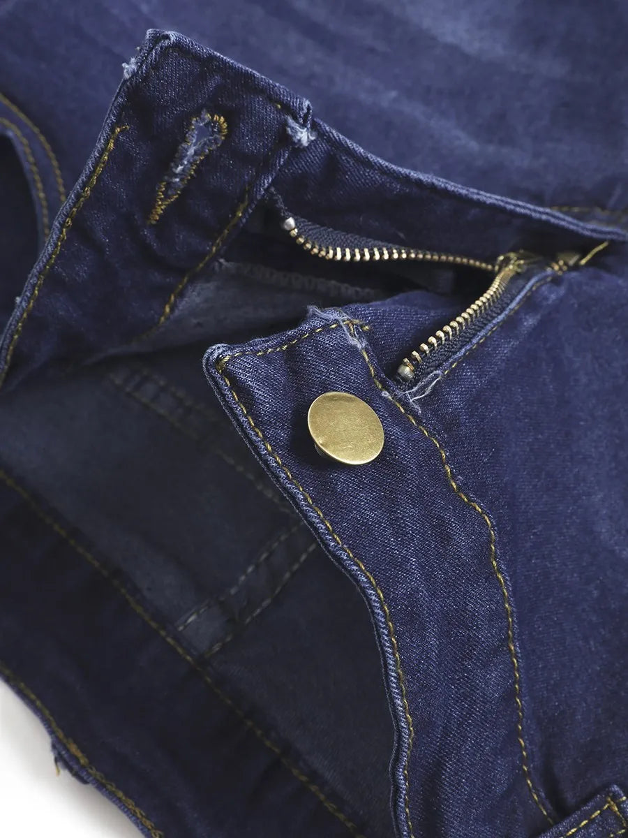 High waist flared jeans with high elasticity for women