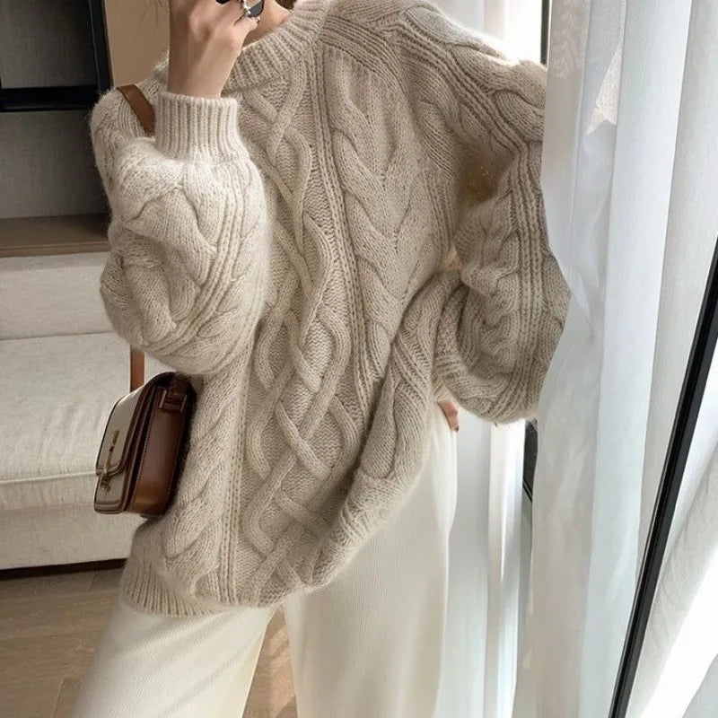 Women’s knitted autumn turtleneck sweater