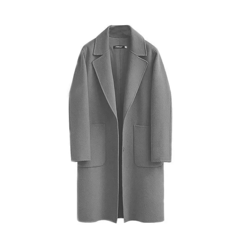 Women's cocoon-shaped wool coat