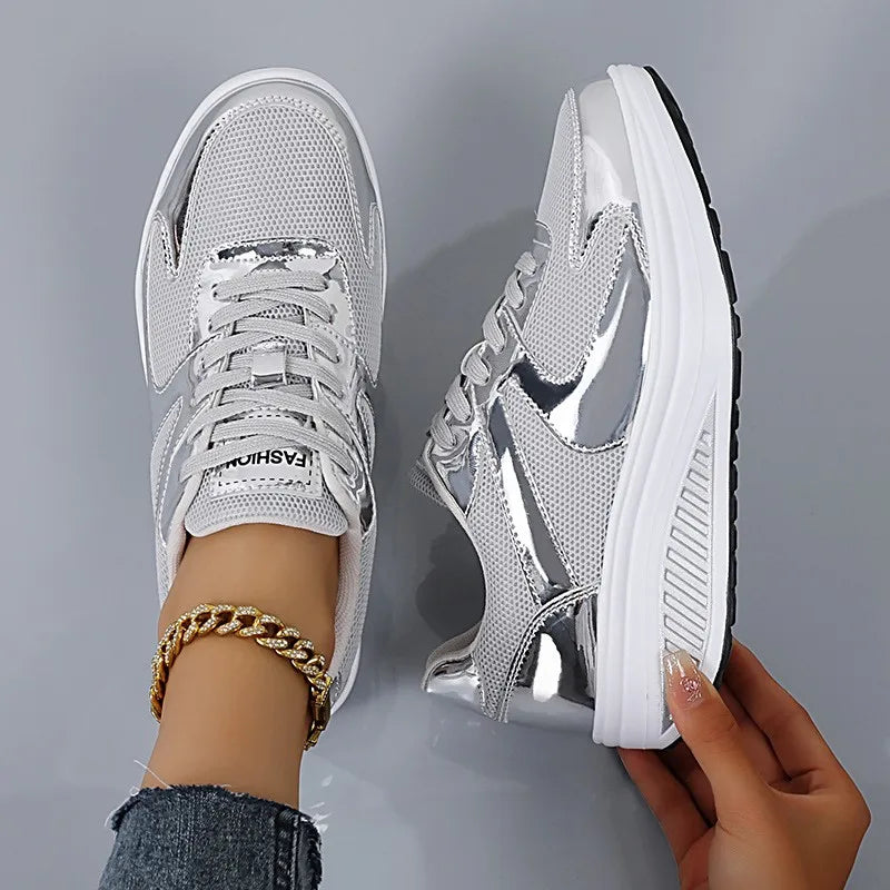 Women's platform sports casual shoes with thick platform