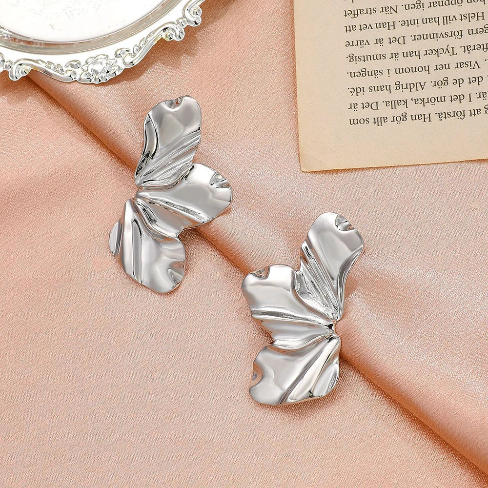 Tamika - french flower stud earrings