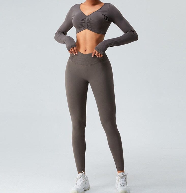Elegant Fitness Set Leggings and Top