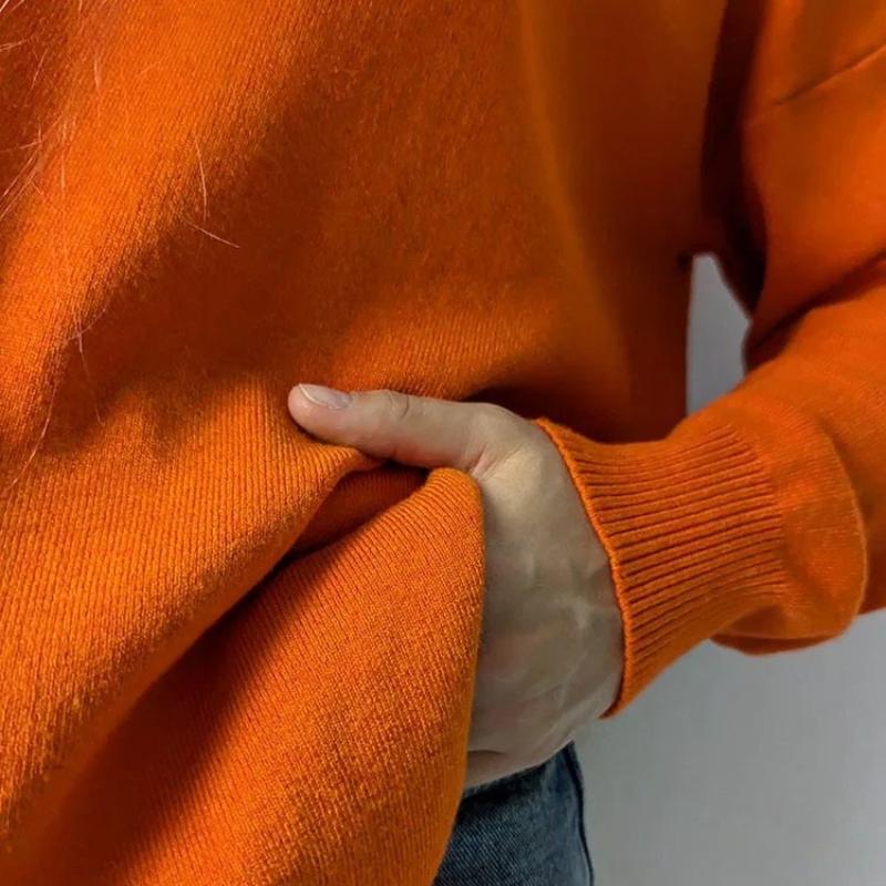 Isla Oversized Turtleneck Sweater | Solid Tunic Length Sweater