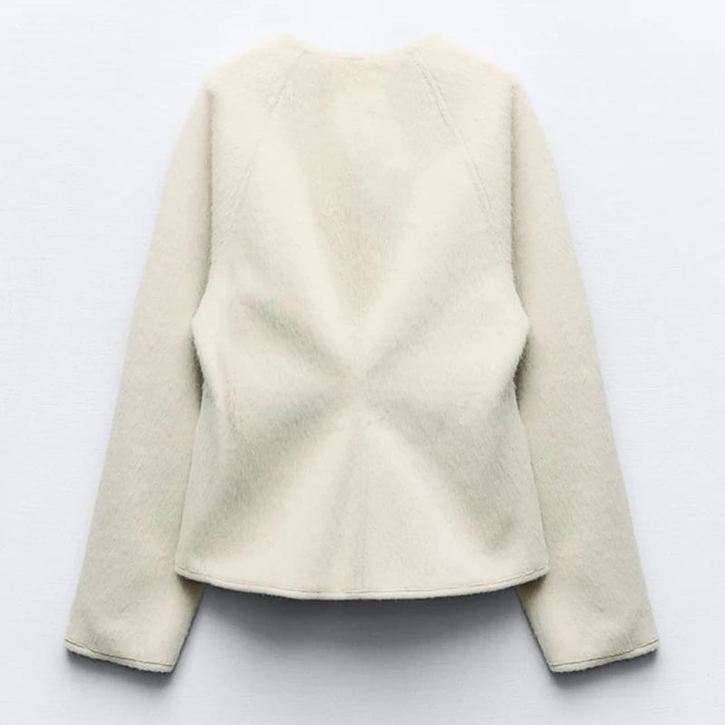 Women's off-white V-neck top with versatile straps