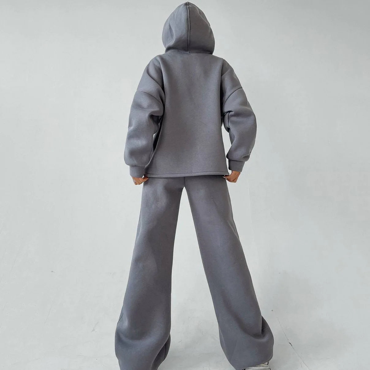 Women's casual loose hoodie sweatshirt and sweatpants set