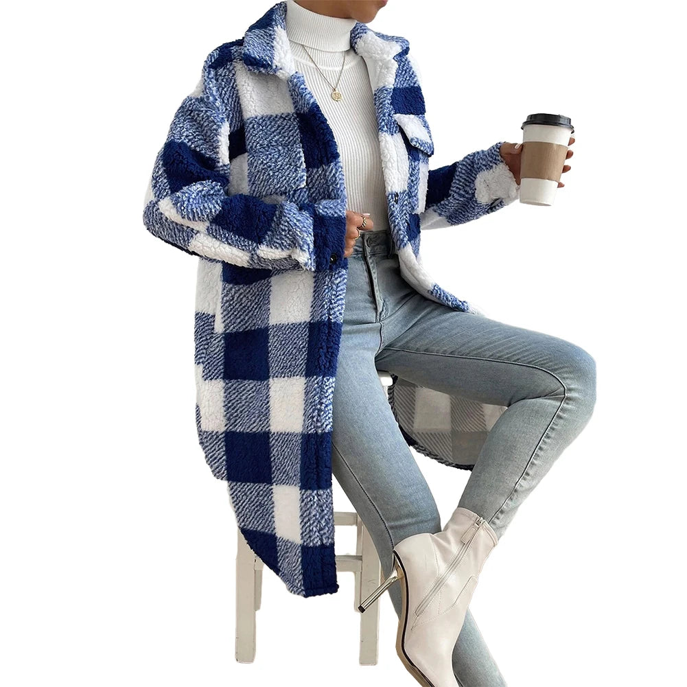 Women's plaid tartan shacket
