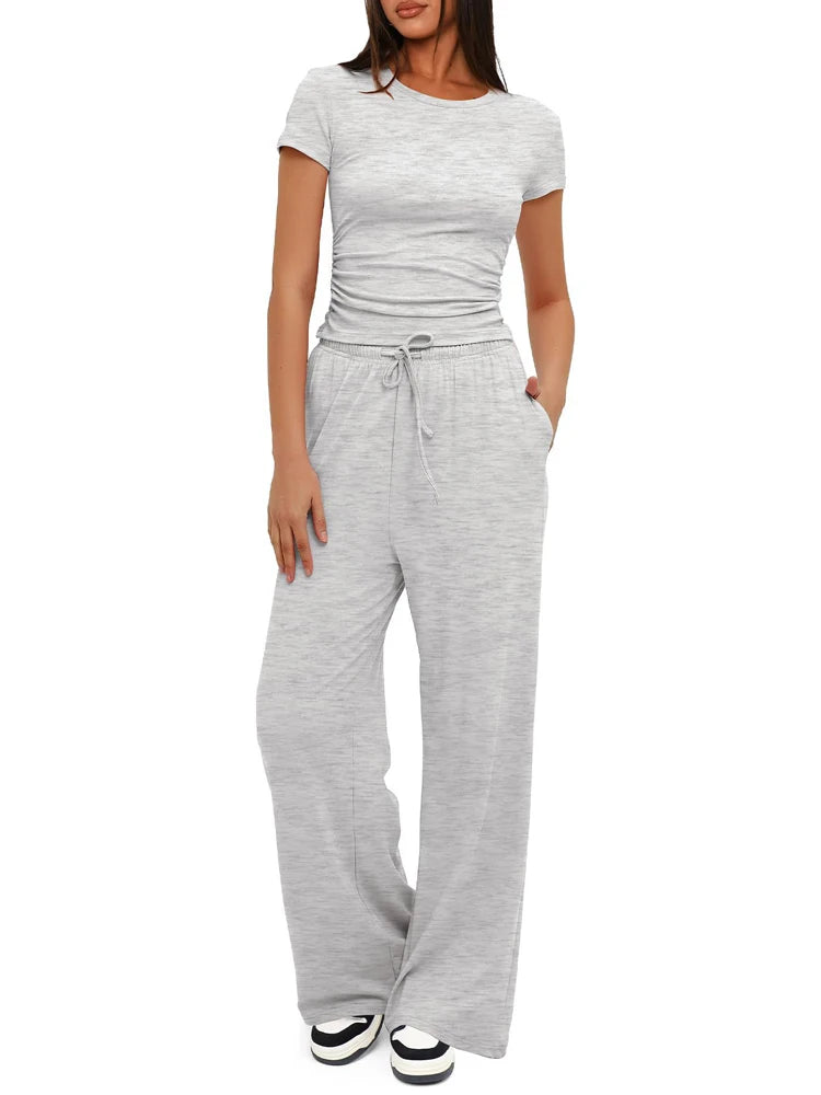 Women's casual tracksuit two pieces set