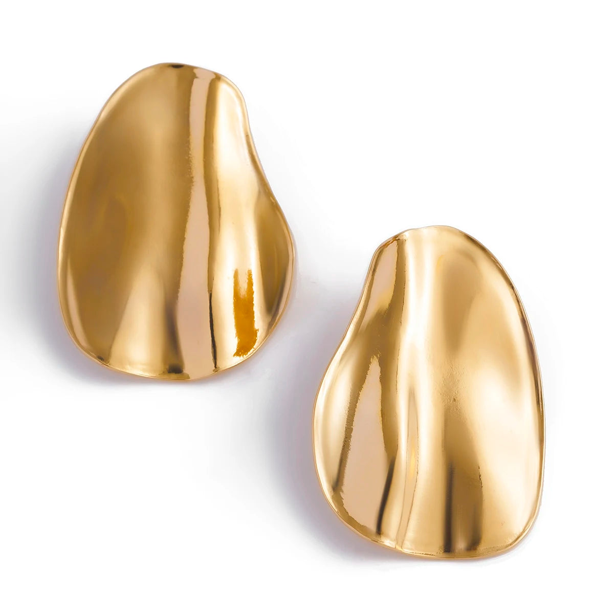 Abstract Sculpted Statement Metal Earrings