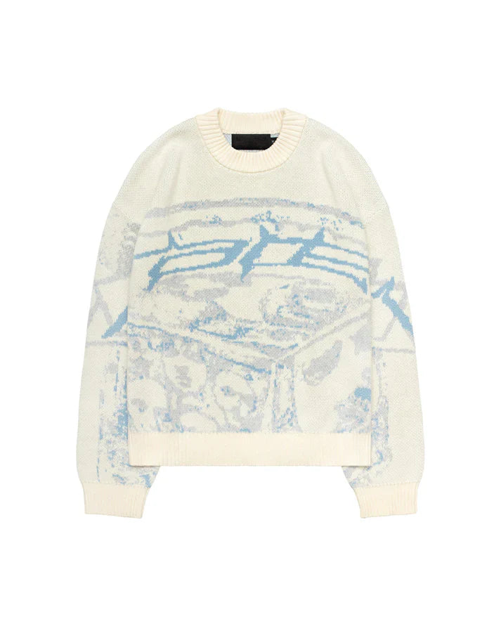 Women's oversized printed sweater