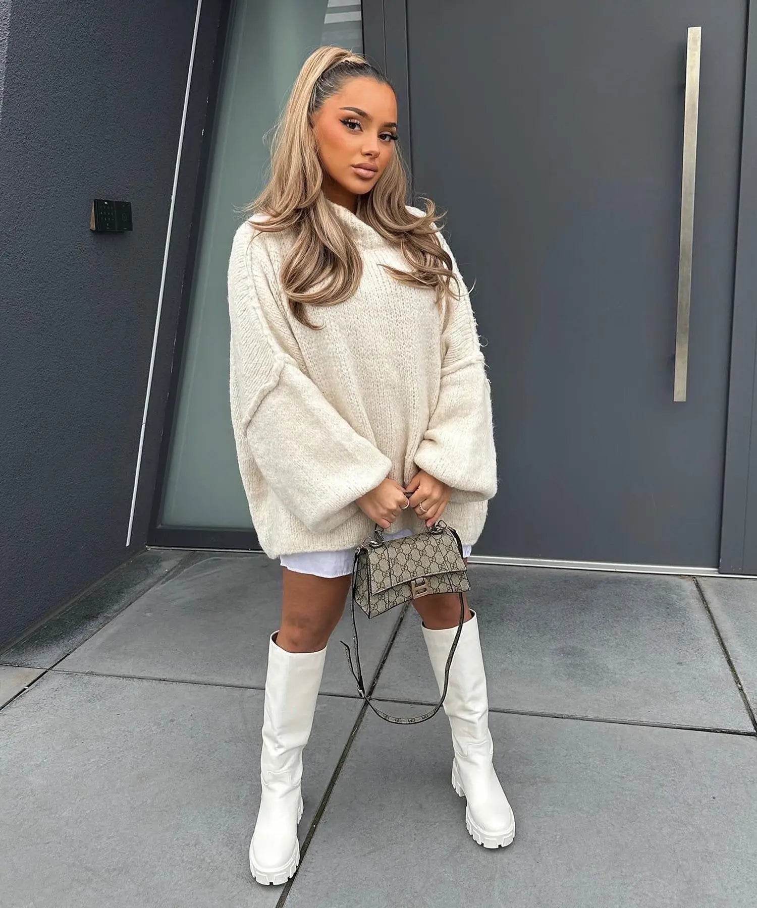 Oversized Knitted Winter Jumper