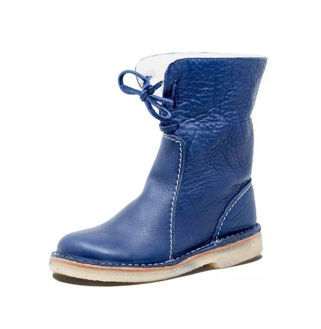 Women's casual lace-up snow boots