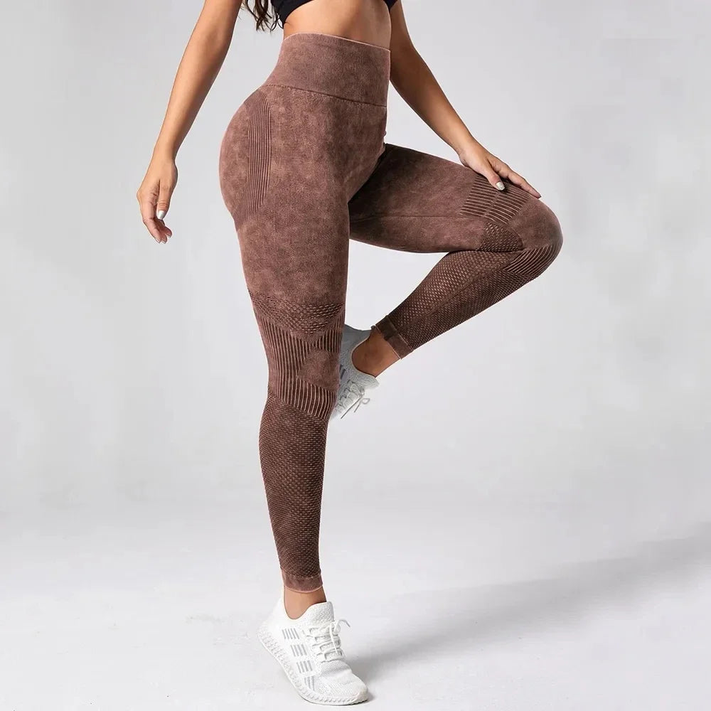 High waist push up seamless fitness leggings
