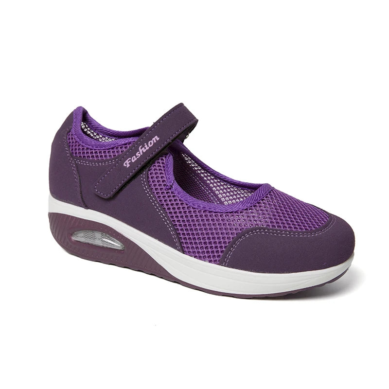 Breathable Mesh Cushioned Mary Jane Shoes
