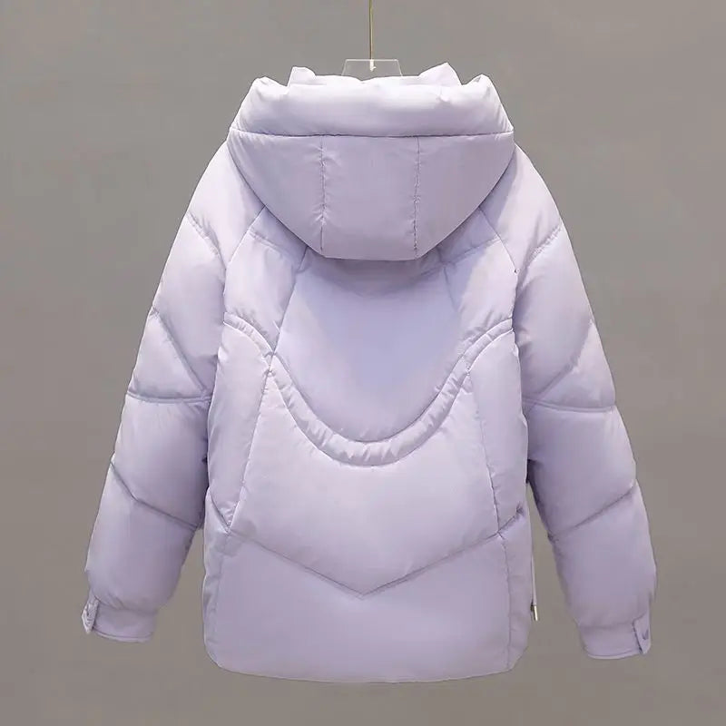 Women's winter long sleeve padded jacket with hood