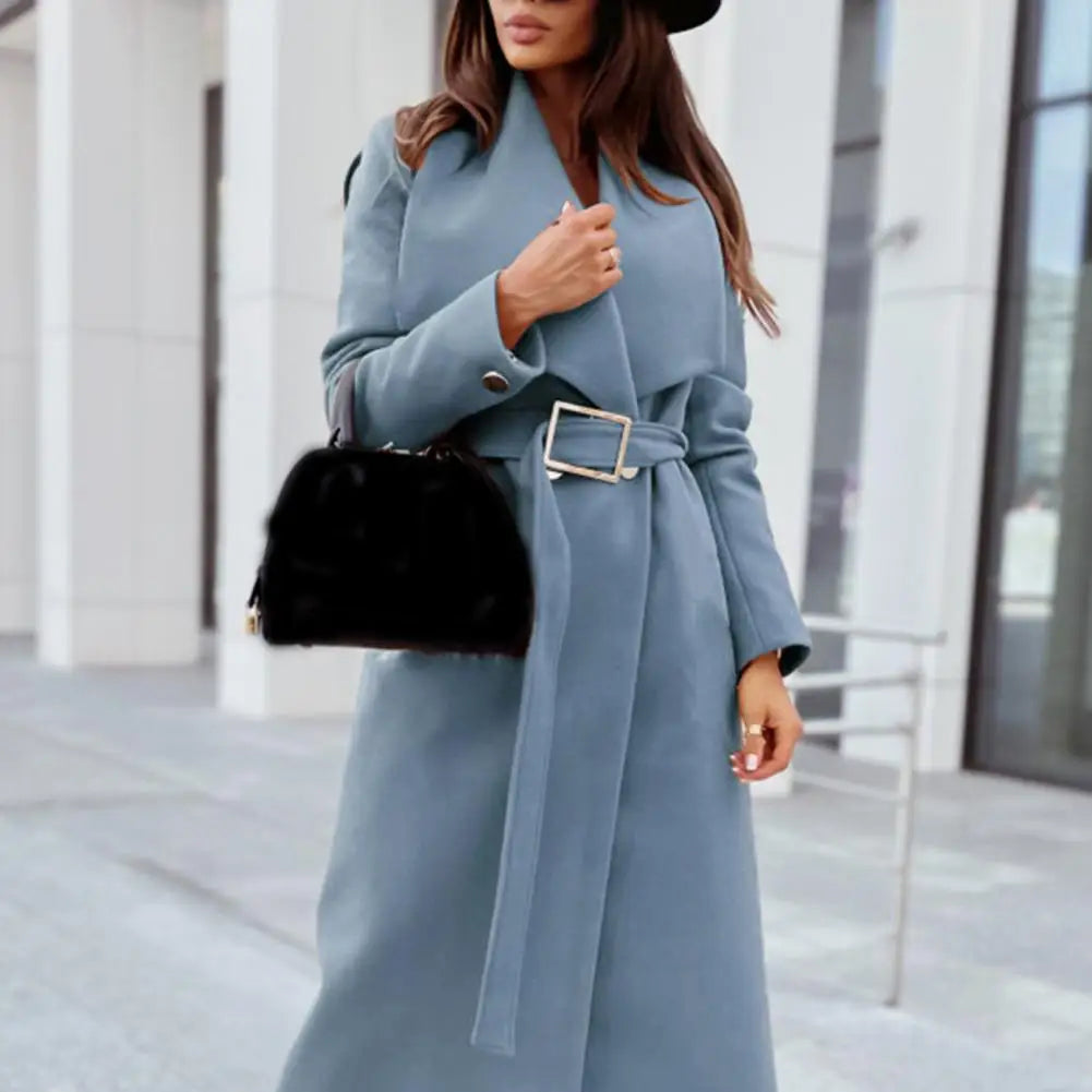 Women's thick tight wais winter overcoat